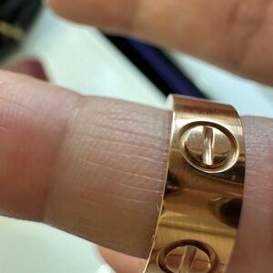 Cartier Gold Jewelry Ring with Distinctive Design